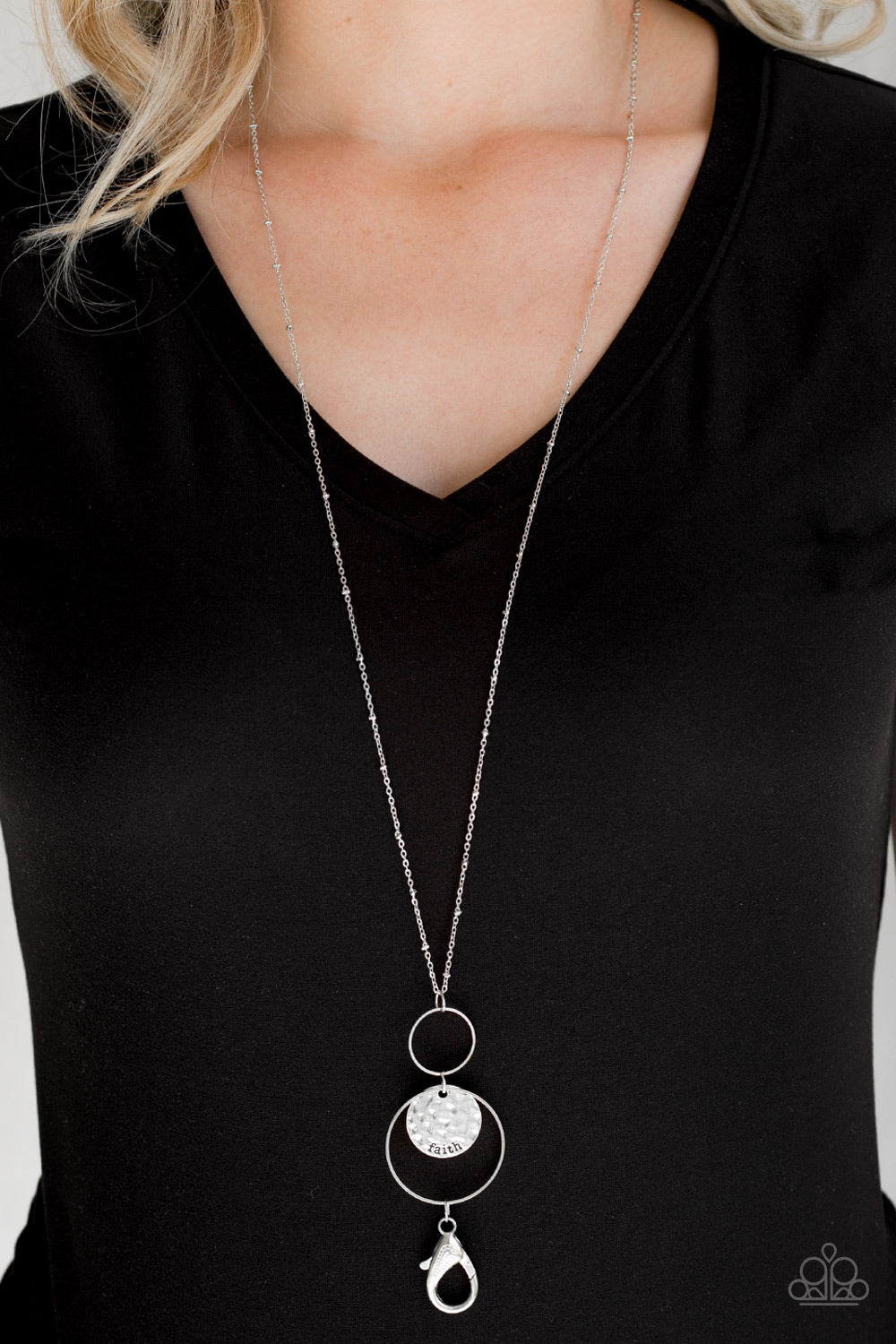 Paparazzi Accessories Faith Makes All Things Possible - Silver Necklace & Earrings 