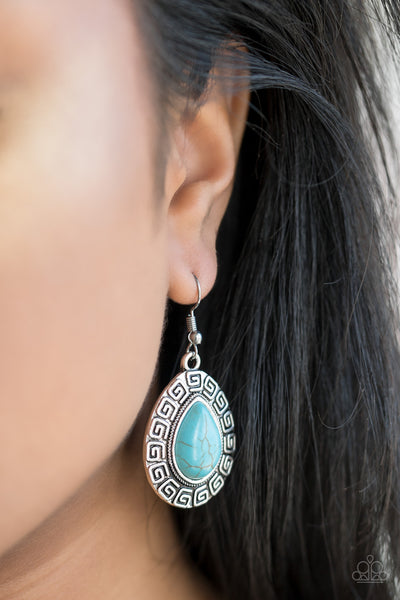 Paparazzi Accessories Tribal Tango - Blue Earrings 