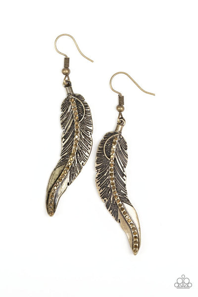 Paparazzi Accessories FOWL Play Brass Earrings