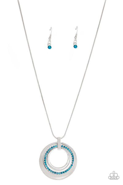 Paparazzi Accessories Gather Around Gorgeous - Blue Necklace & Earrings 