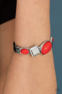 Paparazzi Accessories Abstract Appeal - Red Bracelet 