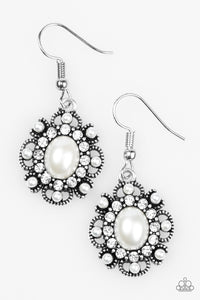 Paparazzi Accessories Blooming Romance - White Earrings 