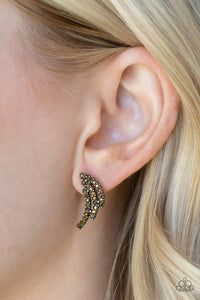 Paparazzi Accessories Wing Bling - Brass Earrings 
