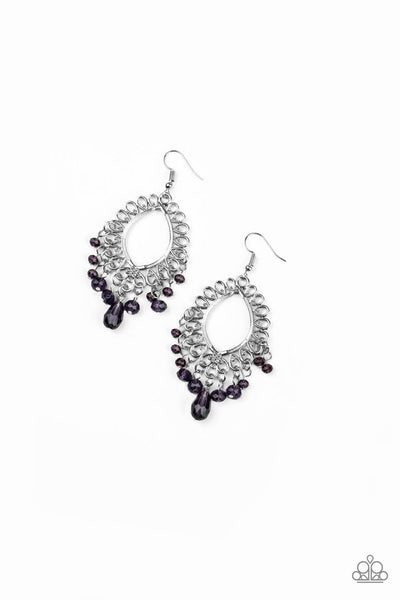 Paparazzi Accessories Just Say NOIR - Purple Earrings 