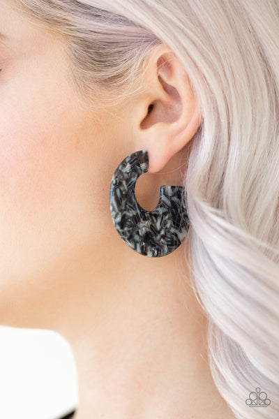 Paparazzi Accessories Tropically Torrid - Black Earrings 