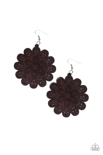 Paparazzi Accessories Coachella Cabaret - Brown Earrings 