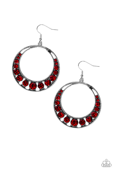 Paparazzi Accessories Ka-POW Dazzle - Red Earrings 