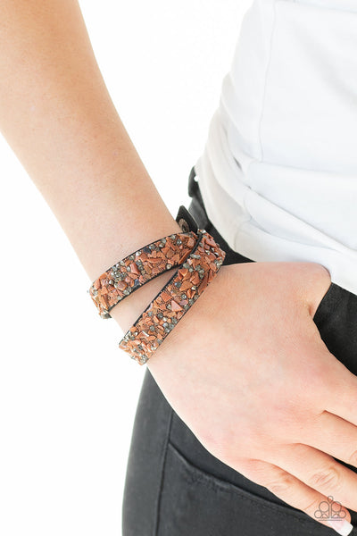 Paparazzi Accessories CRUSH Hour - Brown Bracelet 