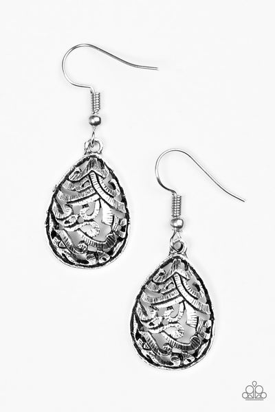 Paparazzi Accessories Jungle Vines - Silver Earrings 