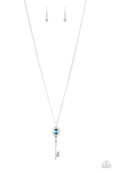 Paparazzi Accessories Secret Shimmer - Blue Necklace & Earrings 