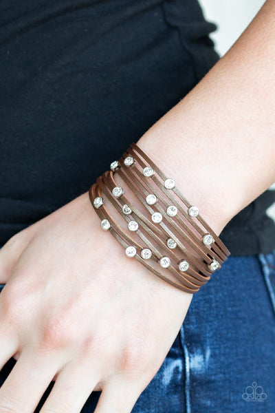 Paparazzi Accessories Meant To BEAM - Brown Bracelet 