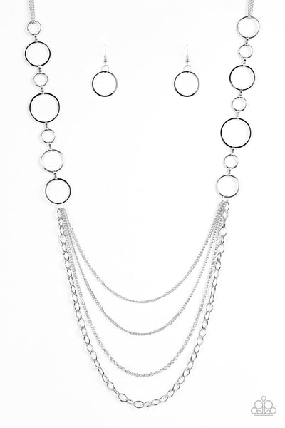 Paparazzi Accessories Industrial Circus - Black Necklace & Earrings 