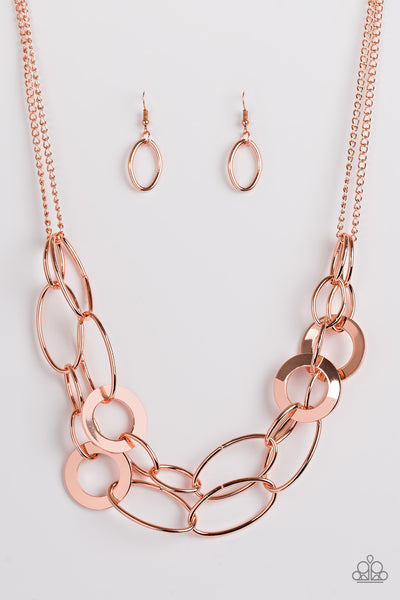 Paparazzi Accessories Metallic Maverick - Copper Necklace 