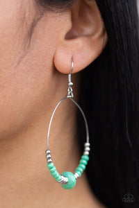 Paparazzi Spring Preview Pack 2019 Retro Rural - Green Spearmint Bead Earrings