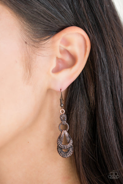 Paparazzi Accessories Romantic Radiance - Copper Earrings 