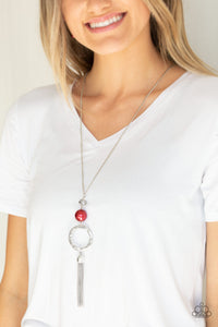 Paparazzi Necklace Bold Balancing Act - Red