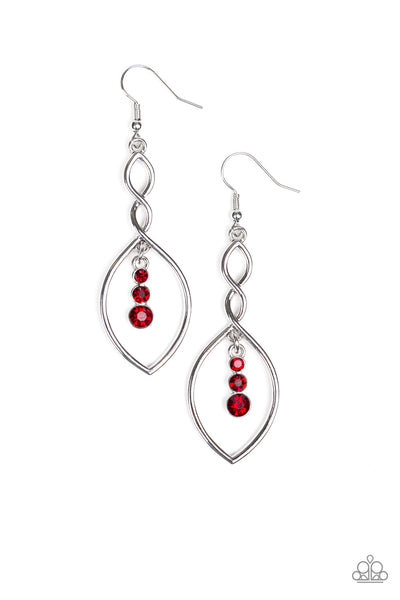 Paparazzi Accessories Timeless Twist - Red Earrings 