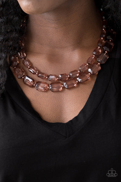 Paparazzi Accessories Ice Bank - Copper Necklace & Earrings 