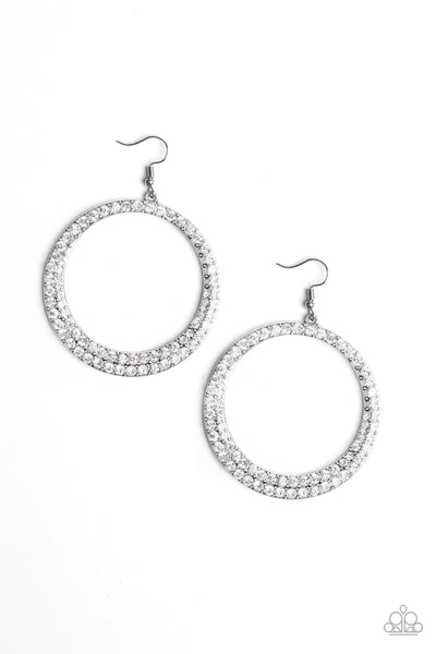 Paparazzi Accessories So Demanding - White Earrings 