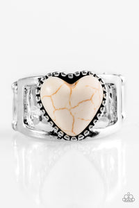 Paparazzi Accessories Rule With Your Heart - White Ring