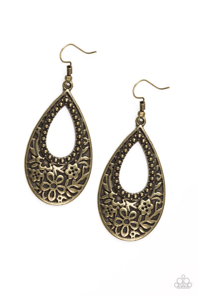 Paparazzi Accessories Spring Flinging - Brass Earrings 