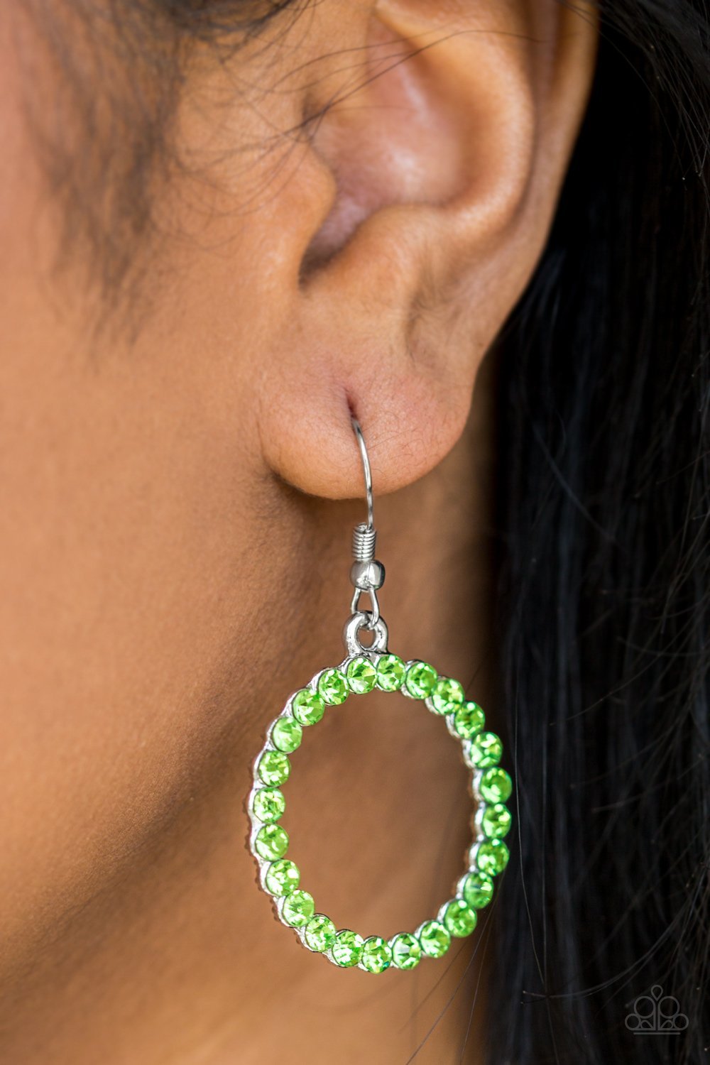 Paparazzi Accessories Bubblicious Green Earrings 