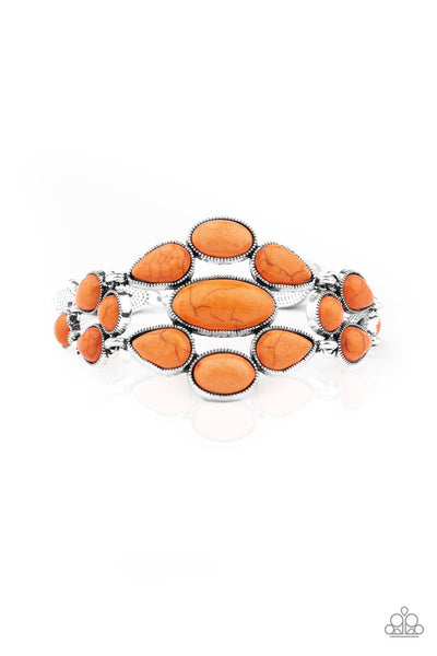 Paparazzi Accessories Blooming Prairies Orange Bracelet 