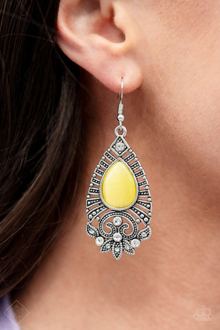 Paparazzi Accessories Majestically Malibu - Yellow Earrings 