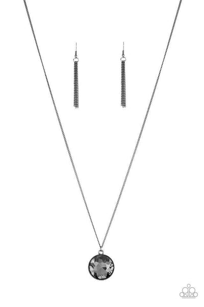 Paparazzi Accessories Dauntless Diva - Black Necklace & Earrings 