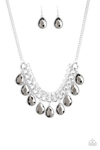 Paparazzi Accessories All Toget-HEIR Now - Silver Necklace & Earrings 