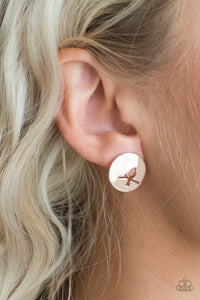 Paparazzi Accessories The Bird Has Flown - Rose Gold Post Earrings 