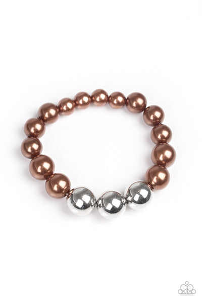 Paparazzi Accessories All Dressed UPTOWN - Brown Bracelet 