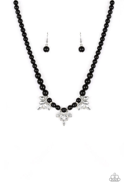 Paparazzi Accessories Society Socialite - Black Necklace & Earrings 