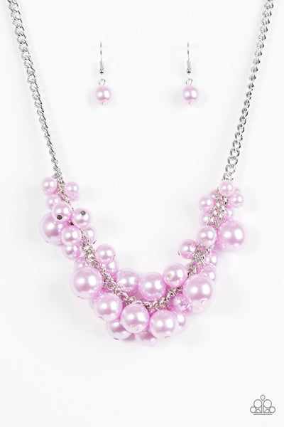 Paparazzi Accessories Glam Queen - Purple Necklace & Earrings 