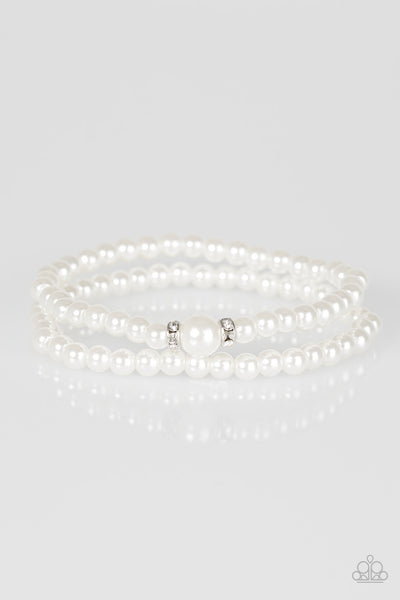 Paparazzi Accessories Cambridge Chic - White Bracelet 