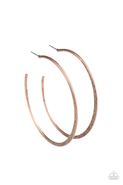 Paparazzi Accessories Flat Spin - Copper Earrings 