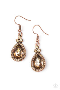 Paparazzi Accessories Self-Made Millionaire - Copper Earrings 
