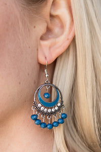 Paparazzi Accessories Meet Me At Midnight - Blue Earrings 