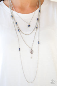 Paparazzi Accessories Key Keynote - Blue Necklace & Earrings 