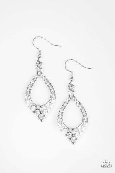 Paparazzi Accessories Finest First Lady - White Earrings 