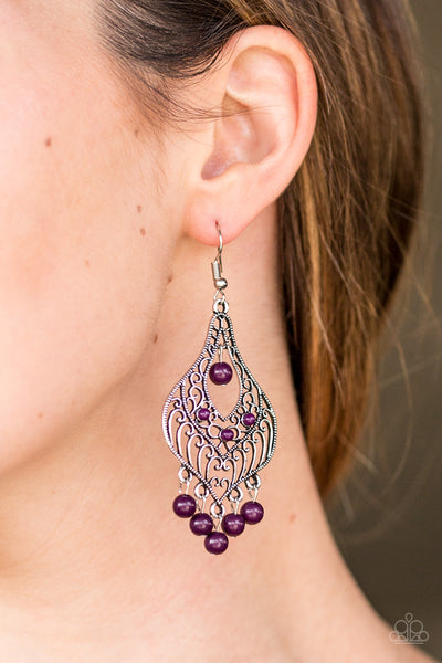 Paparazzi Accessories Elegant Enchantment - Purple Earrings