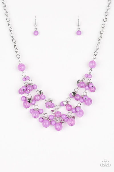 Paparazzi Accessories Gone Sailing - Purple Necklace & Earrings 