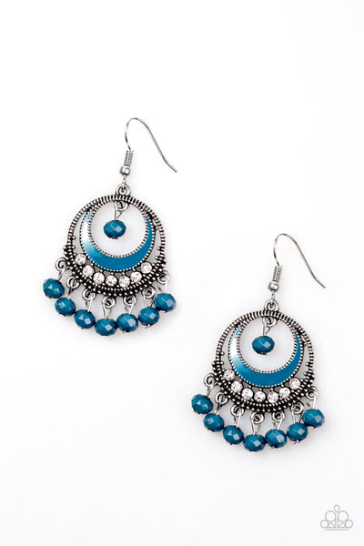 Paparazzi Accessories Meet Me At Midnight - Blue Earrings 