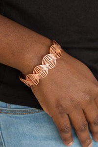Paparazzi Accessories Braided Brilliance - Copper Bracelet 
