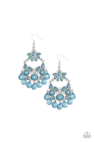 Paparazzi Accessories Garden Dream Blue Earrings 