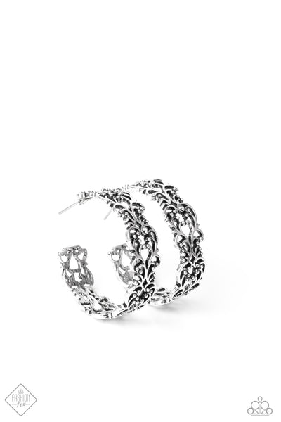 Paparazzi Accessories Laurel Wreaths - Silver Earrings 