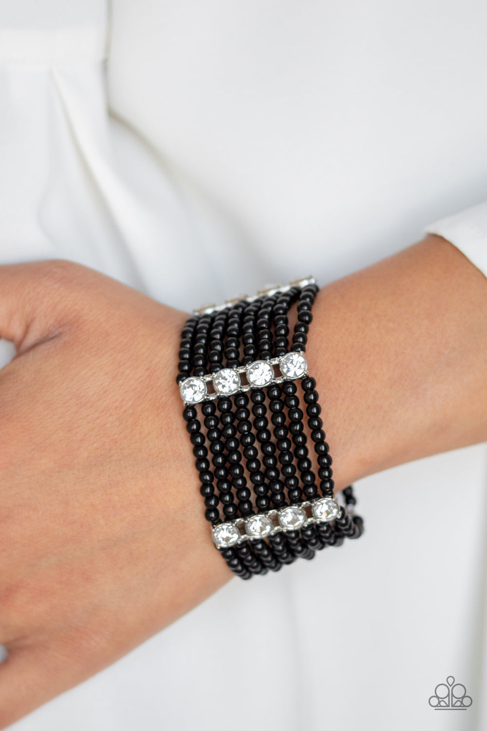 Paparazzi Accessories Get In Line - Black Bracelet 