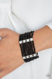 Paparazzi Accessories Get In Line - Black Bracelet 