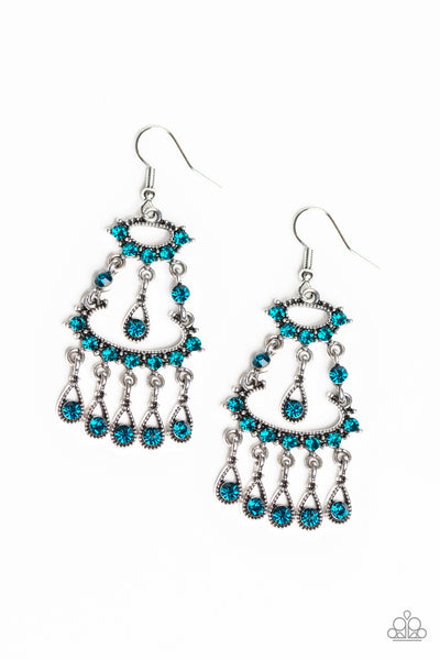 Paparazzi Accessories Chandelier Shimmer - Blue Earrings 