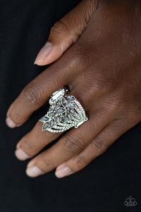 Paparazzi Accessories Clear-Cut Cascade - Silver Ring